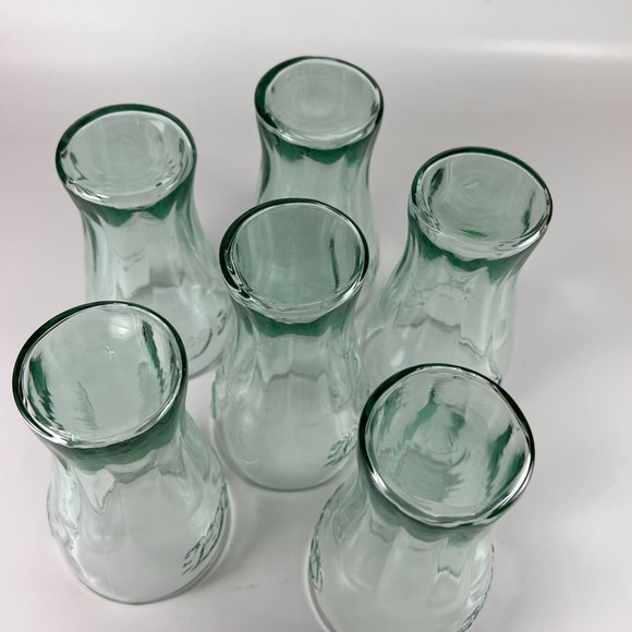 Vtg Coca Cola Coke Green Embossed Bell Shaped Juice Glasses Collectible Lot of 6 - Picture 9 of 14